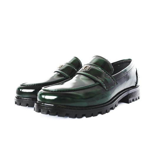 Mocassins vert malachite